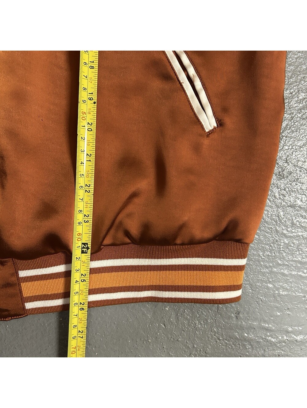 AUTHENTIC Kith Satin Orange Zip Up Sweater Jacket Size L - Picture 7 of 9